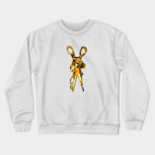 Weaving Styles Scissors in Gold Crewneck Sweatshirt